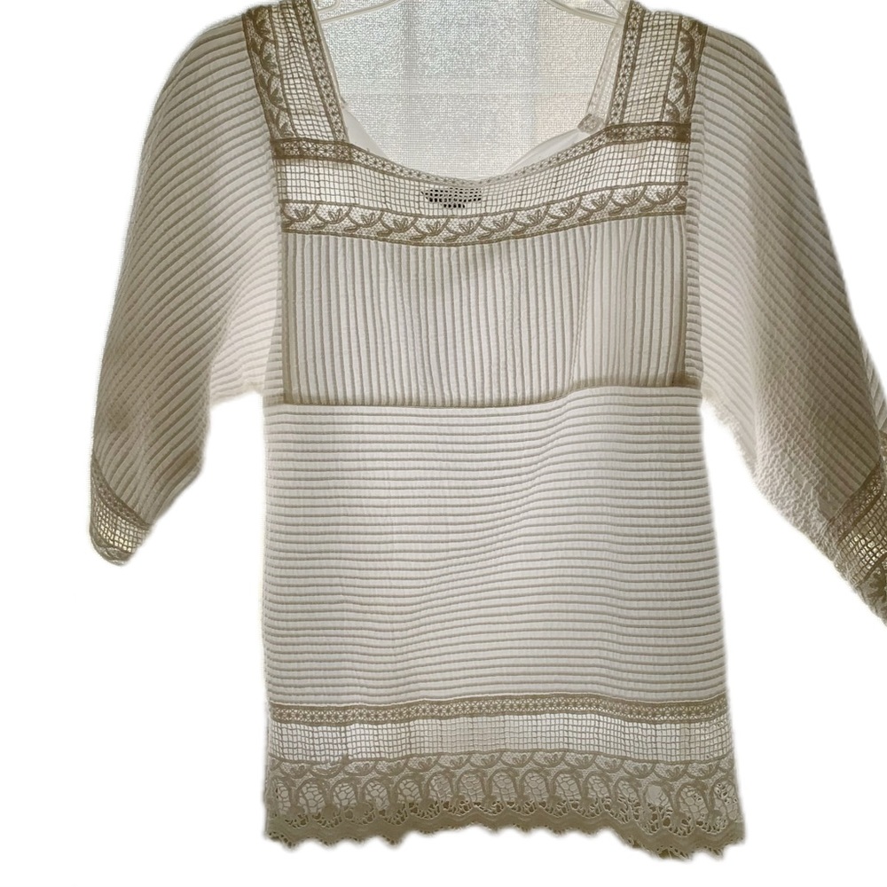 L”ANA” ELABORATED INDIA WHITE BLOUSE